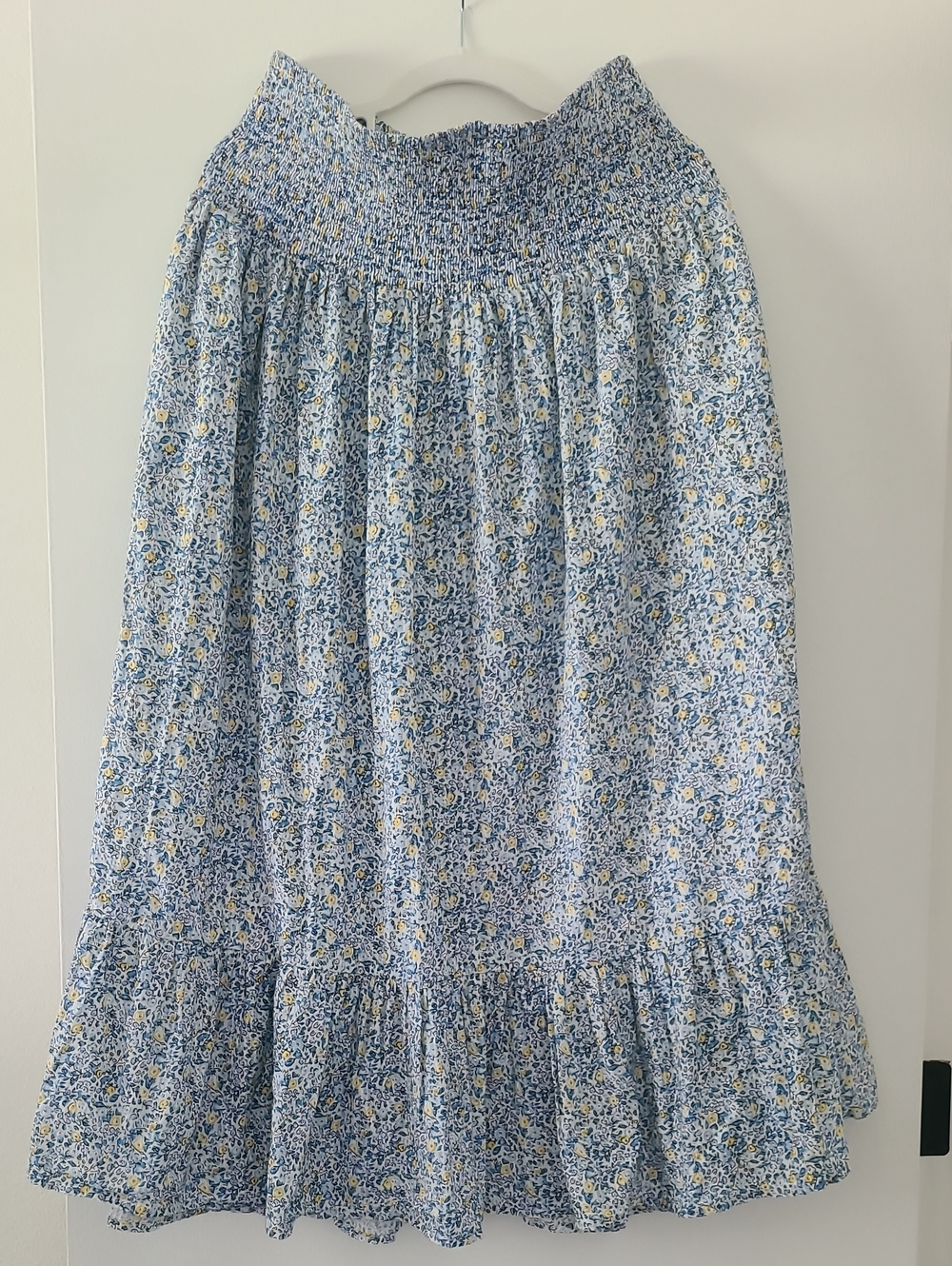 NWT Universal Thread Women's Smock BLUE YELOW FLORAL Mid-Rise Flair SZ  XL